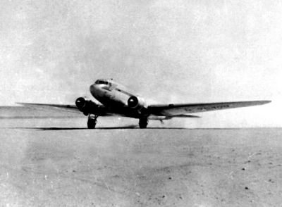 Arabian American Company  DC-3 and Dhahran Air Port in Saudi Arabia, late 1940's.