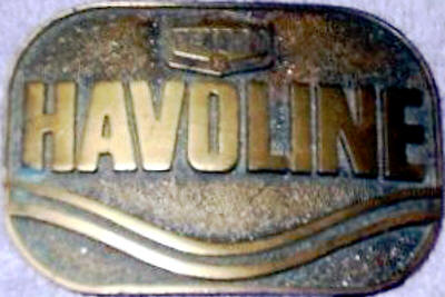 Texaco Havoline Oil Brass Belt Buckel