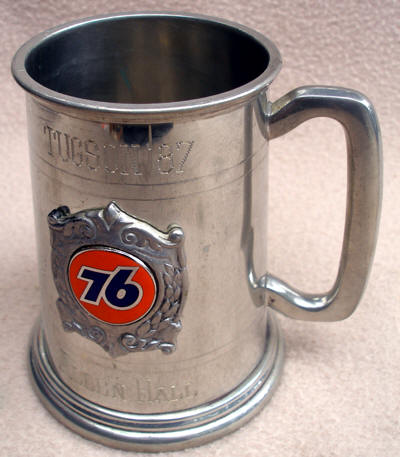 Union 76 Windsor Pewter Glass Bottom Beer Mug